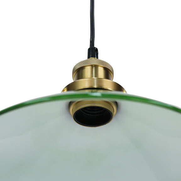 Gemma Pendant Light Green & Brass - LL002PL155G