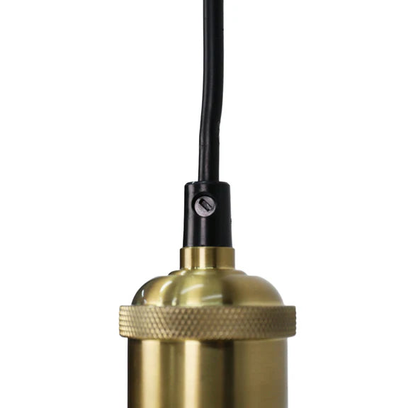 Gemma Pendant Light Green & Brass - LL002PL155G