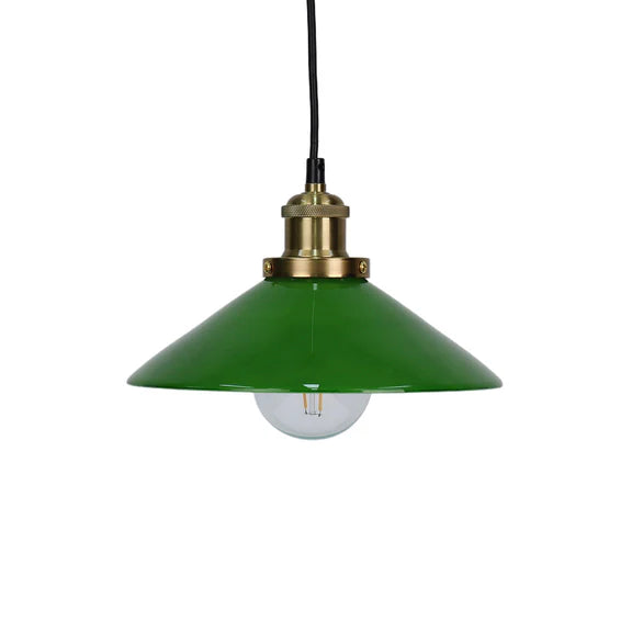 Gemma Pendant Light Green & Brass - LL002PL155G