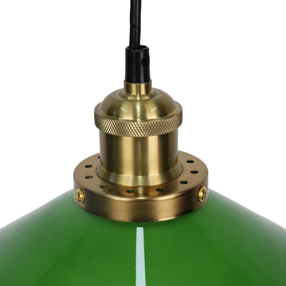 Gemma Pendant Light Green & Brass - LL002PL155G