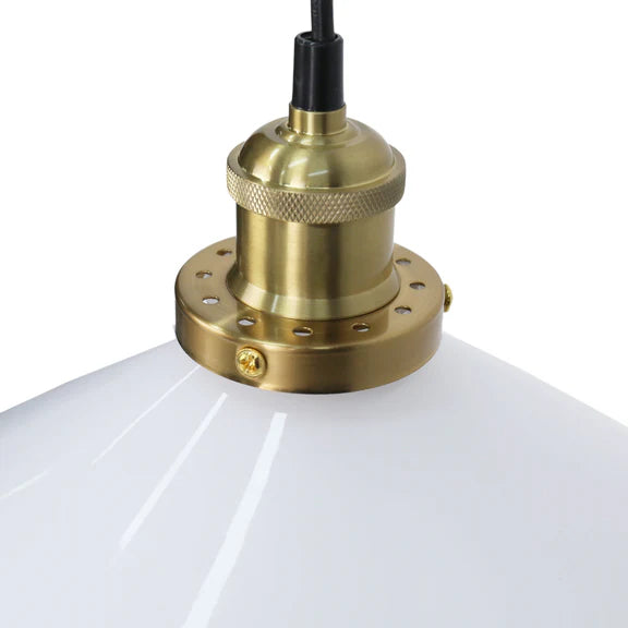 Gemma Pendant Light White & Brass - LL002PL155W