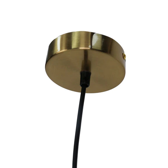 Gemma Pendant Light White & Brass - LL002PL155W