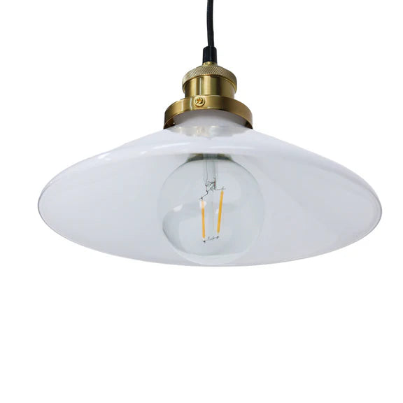 Gemma Pendant Light White & Brass - LL002PL155W