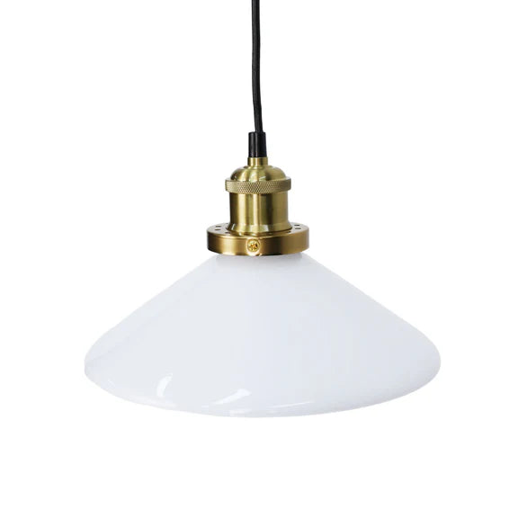 Gemma Pendant Light White & Brass - LL002PL155W