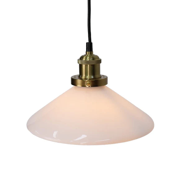 Gemma Pendant Light White & Brass - LL002PL155W