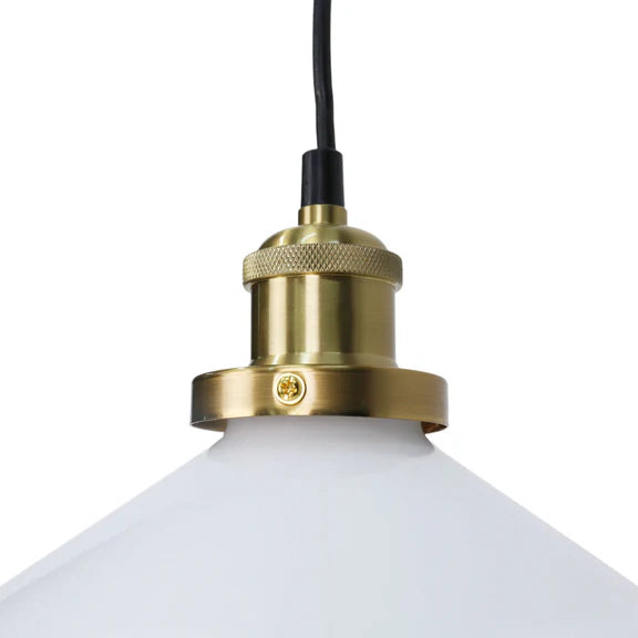 Gemma Pendant Light White & Brass - LL002PL155W