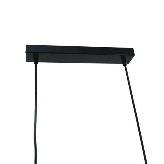 Evie Pendant Light Matt Black & Opal - LL002PL157