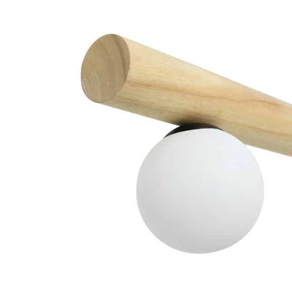 Evie Pendant Light Matt Black & Opal - LL002PL157