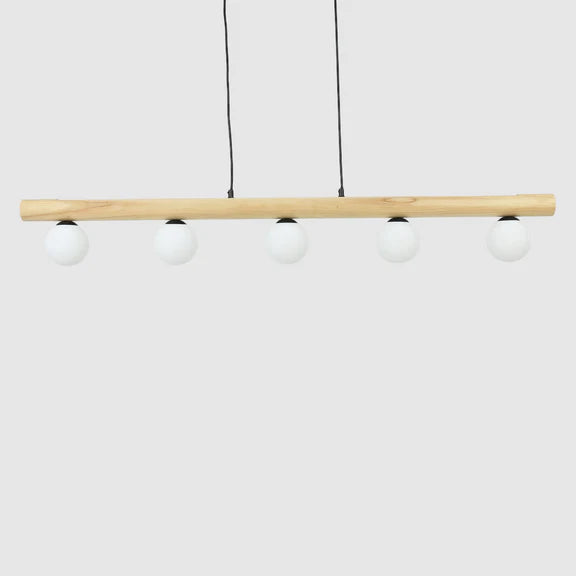 Evie Pendant Light Matt Black & Opal - LL002PL157