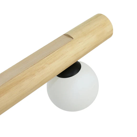 Evie Pendant Light Matt Black & Opal - LL002PL157