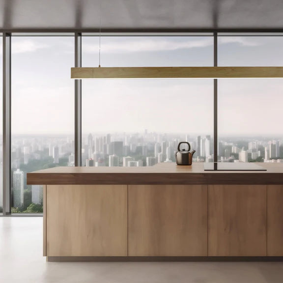 Maisie Large LED Pendant Light 45W Tri Colour Wood Grain - LL002PL161LN