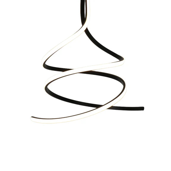 Estelle LED Pendant Light 30W Tri Color Matt Black & Wood - LL002PL162