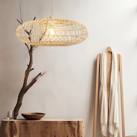 Laurel Rattan Small Pendant Light Natural - LL002PL164S