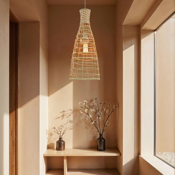 Lilia Rattan Small Pendant Light Natural - LL002PL165S
