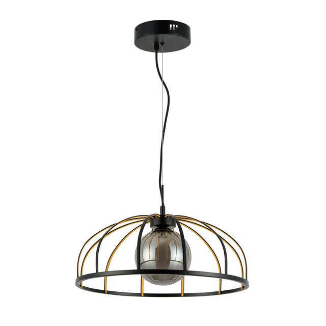 Calista LED Pendant Light 30W 3000K Black & Smoky - LL002PL171B