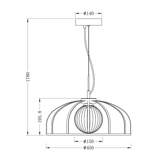 Calista LED Pendant Light 30W 3000K Gold & Champagne - LL002PL171G