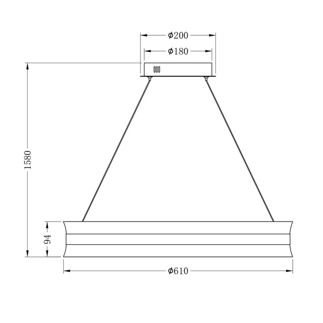 Apex LED Halo Pendant Light 38W 3CCT Brass - LL002PL172