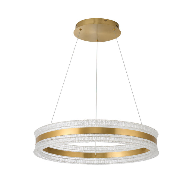 Apex LED Halo Pendant Light 38W 3CCT Brass - LL002PL172