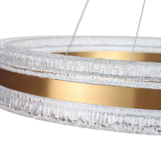 Apex LED Halo Pendant Light 38W 3CCT Brass - LL002PL172