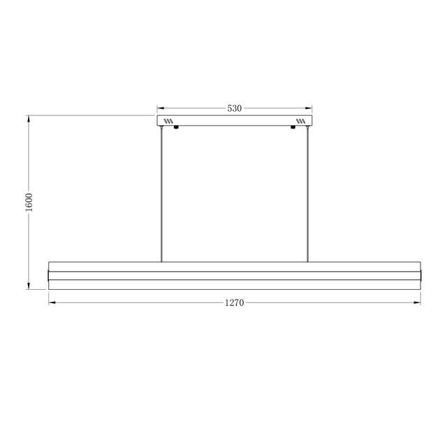 Apex LED Linear Pendant Light 38W 3CCT Brass - LL002PL173