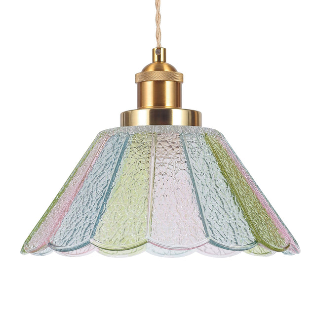 Sylvia Pendant Light Brass & Multicolour - LL002PL174MC