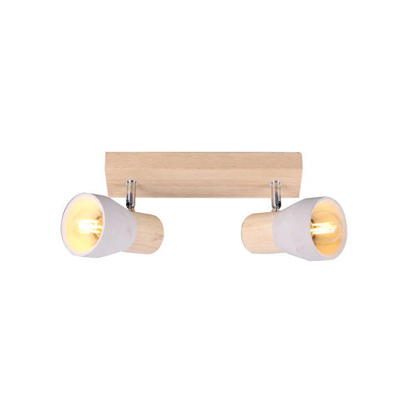 Rosalyn 2 Light Spotlight Gray & Timber - LL002SL002