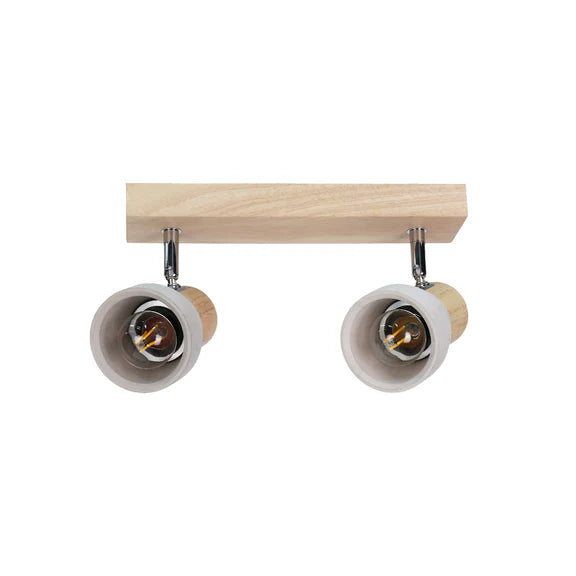 Rosalyn 2 Light Spotlight Gray & Timber - LL002SL002