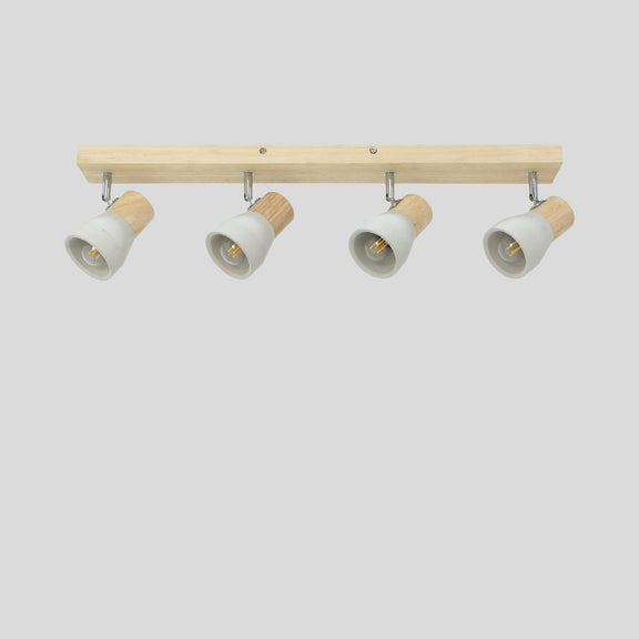 Rosalyn 4 Light Spotlight Gray & Timber - LL002SL003