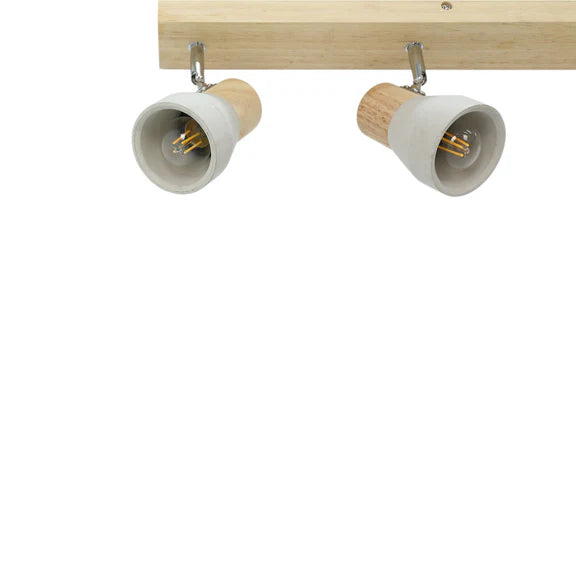 Rosalyn 4 Light Spotlight Gray & Timber - LL002SL003