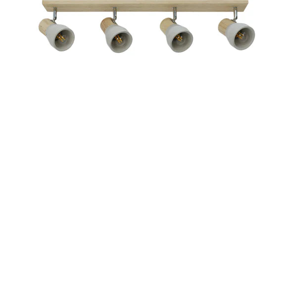 Rosalyn 4 Light Spotlight Gray & Timber - LL002SL003