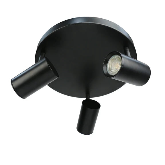 Brianna 3 Light Round Spot Light Matt Black - LL002SL008B