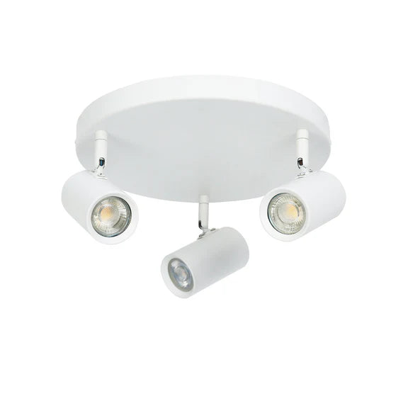 Brianna 3 Light Round Spot Light Matt White - LL002SL008W