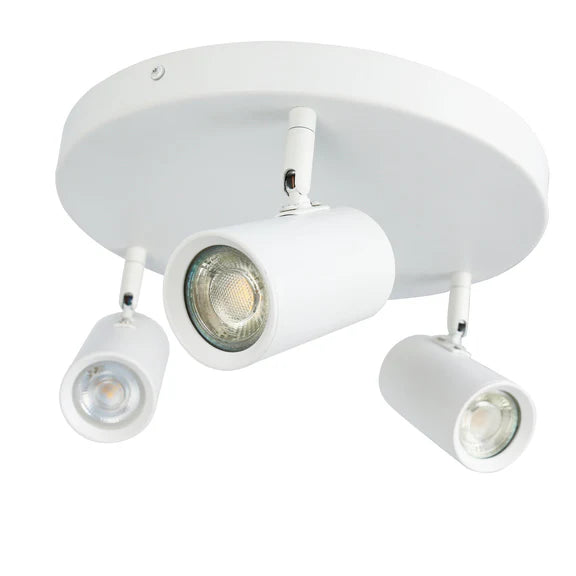 Brianna 3 Light Round Spot Light Matt White - LL002SL008W