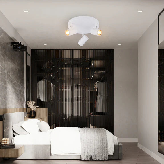 Brianna 3 Light Round Spot Light Matt White - LL002SL008W