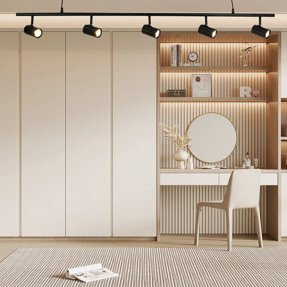 Colleen 5 Light Adjustable Spot Light Pendant Matt Black - LL002SL009