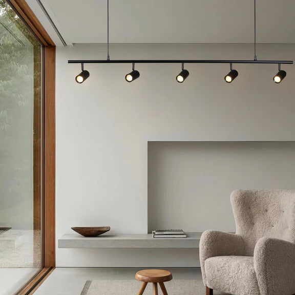 Colleen 5 Light Adjustable Spot Light Pendant Matt Black - LL002SL009