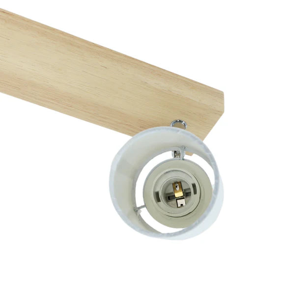 Daphne 2 Light Spot Light White & Timber - LL002SL011