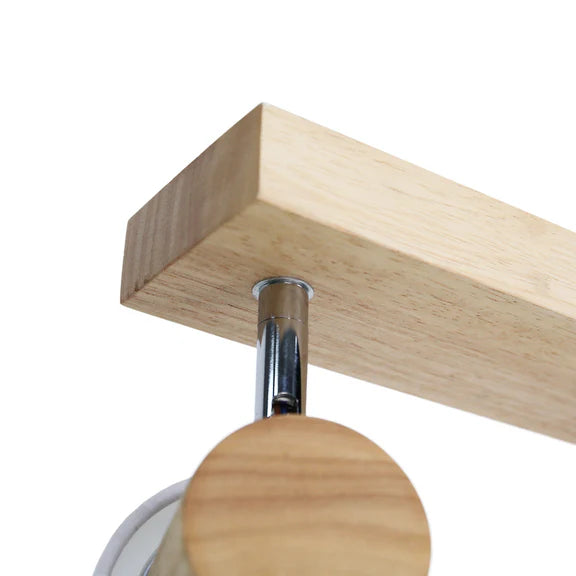 Daphne 4 Light Spot Light White & Timber - LL002SL012