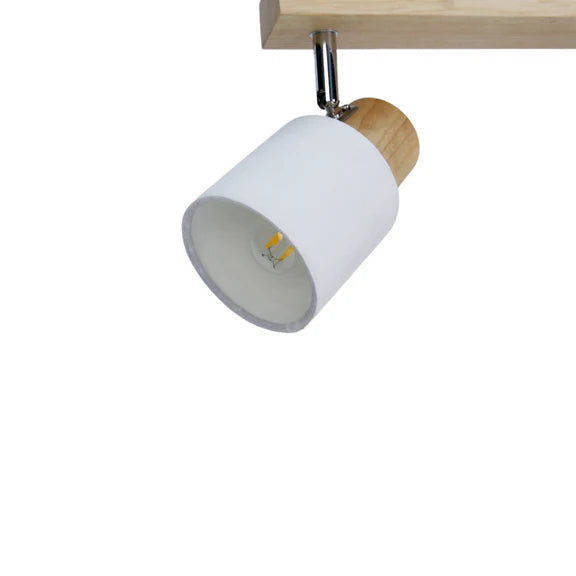 Daphne 4 Light Spot Light White & Timber - LL002SL012