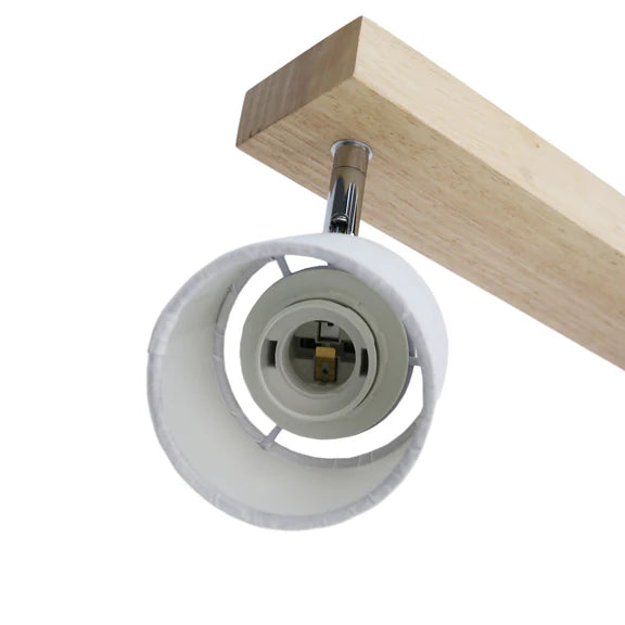 Daphne 4 Light Spot Light White & Timber - LL002SL012