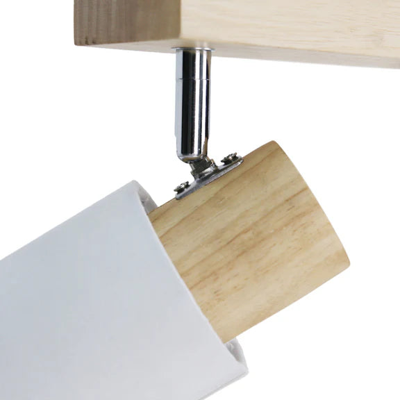 Daphne 4 Light Spot Light White & Timber - LL002SL012