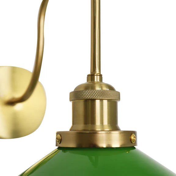 Gemma Wall Light Green & Brass - LL002WL008G