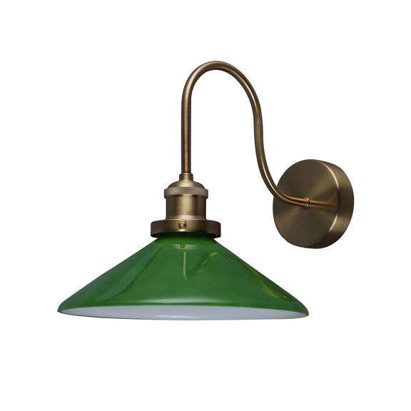 Gemma Wall Light Green & Brass - LL002WL008G