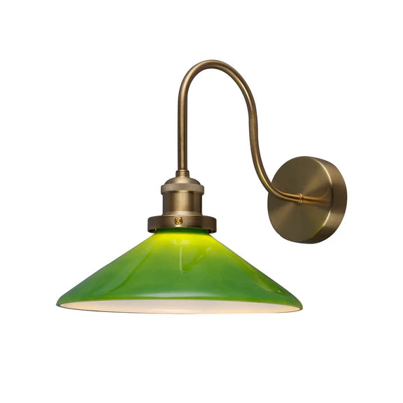 Gemma Wall Light Green & Brass - LL002WL008G