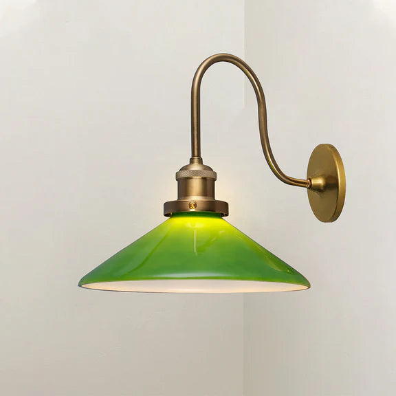 Gemma Wall Light Green & Brass - LL002WL008G
