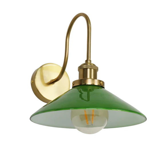 Gemma Wall Light Green & Brass - LL002WL008G
