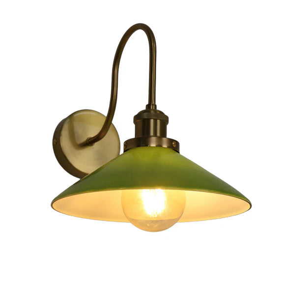 Gemma Wall Light Green & Brass - LL002WL008G