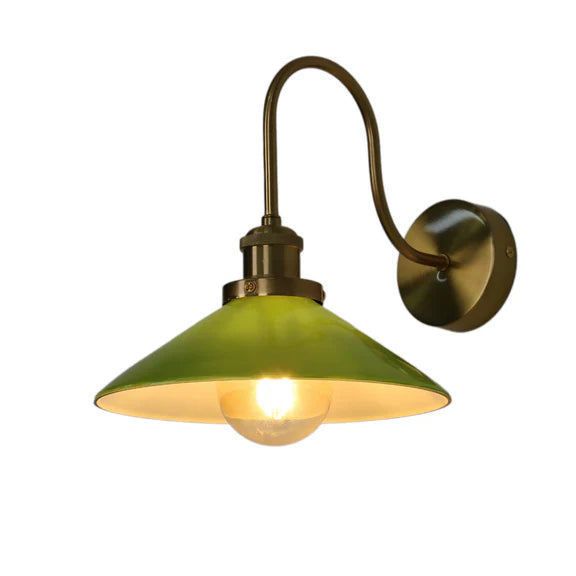 Gemma Wall Light Green & Brass - LL002WL008G