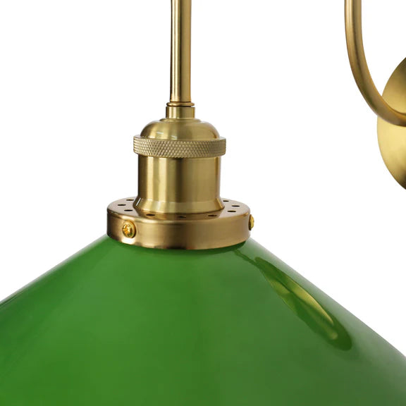 Gemma Wall Light Green & Brass - LL002WL008G
