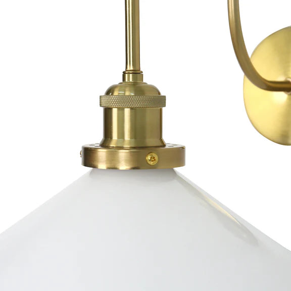 Gemma Wall Light White & Brass - LL002WL008W